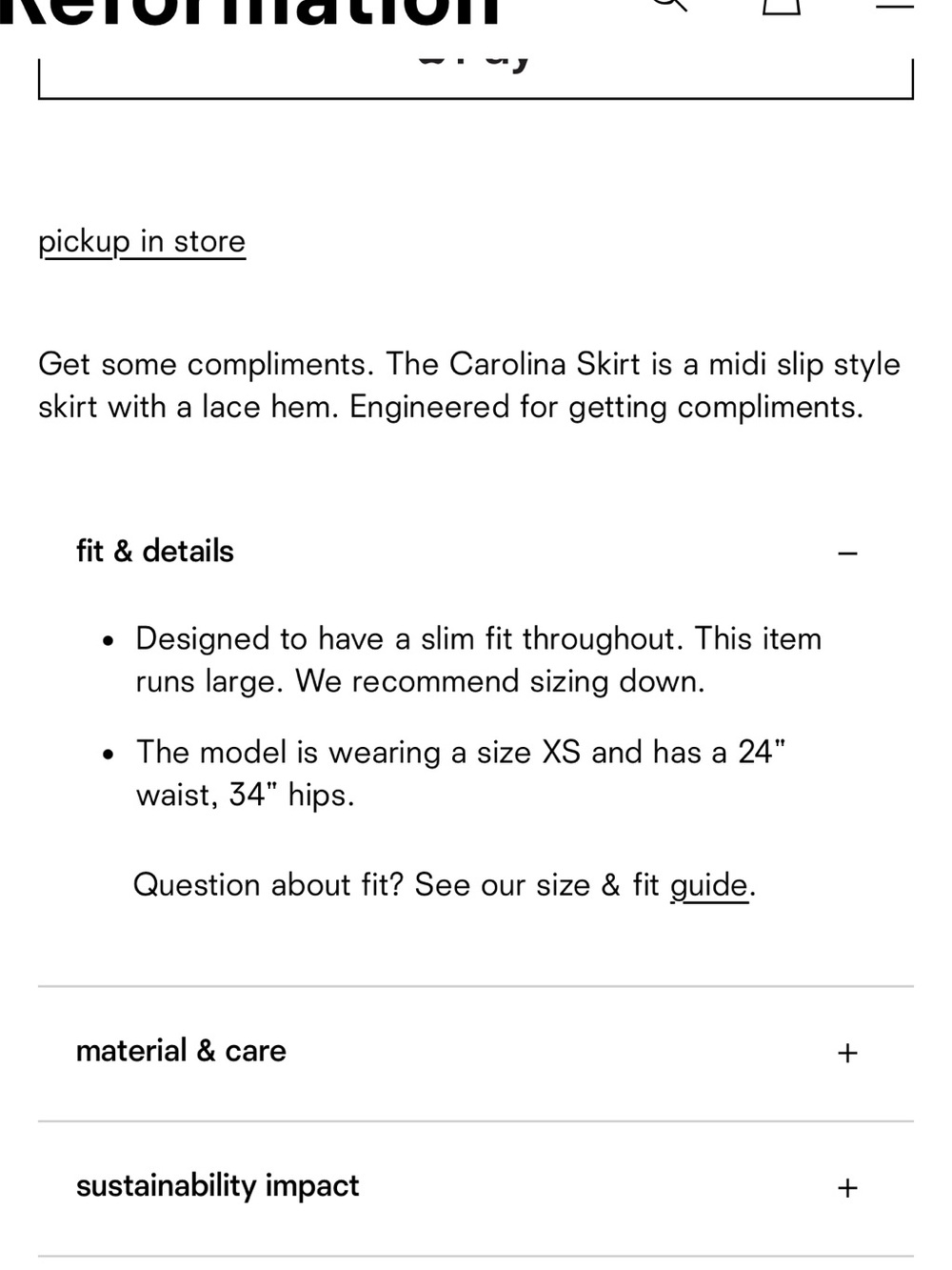 Reformation Carolina skirt in sky blue jacquard XS - Picture 3 of 7
